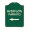 Signmission Overflow Parking with Left Arrow Heavy-Gauge Aluminum Architectural Sign, 24" x 18", G-1824-23516 A-DES-G-1824-23516 - alternate 1